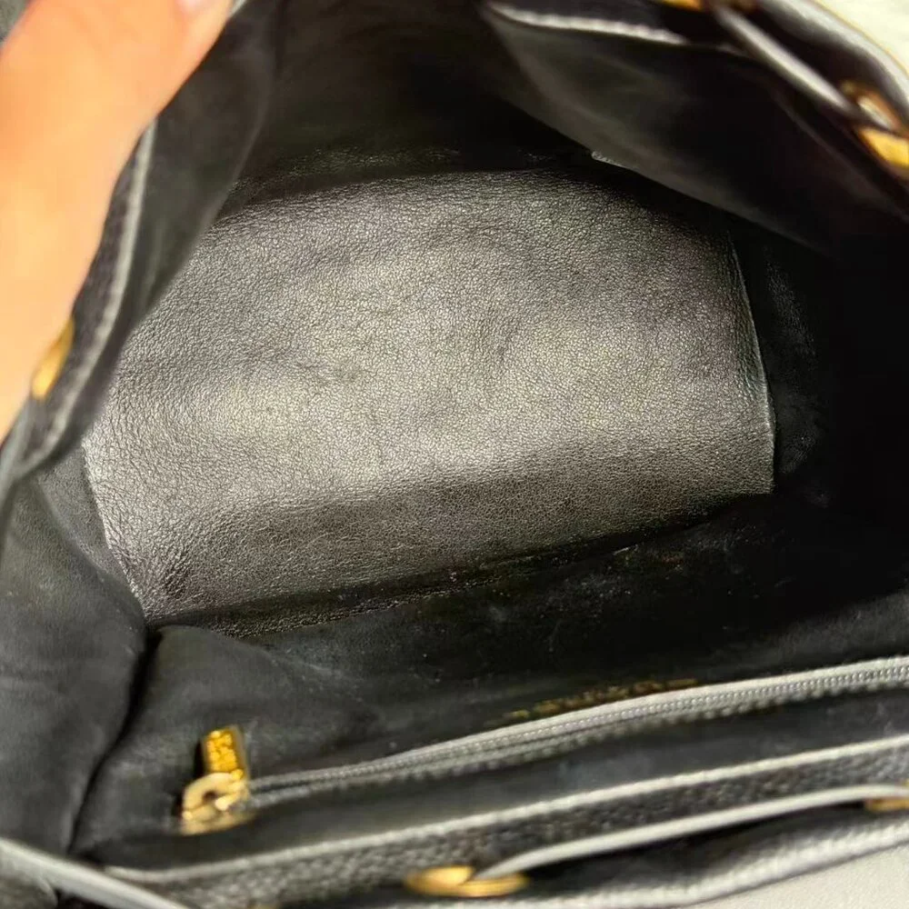 Chanel Black Caviar Filigree Backpack with Gold Accents & Quilted Design - Picture 9 of 9